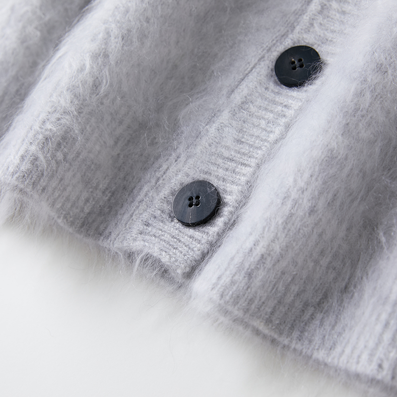 100% Pure Cashmere Women's Fashion Scissor Collar Cashmere Knit Cardigan Sweater Jacket hot-sale products