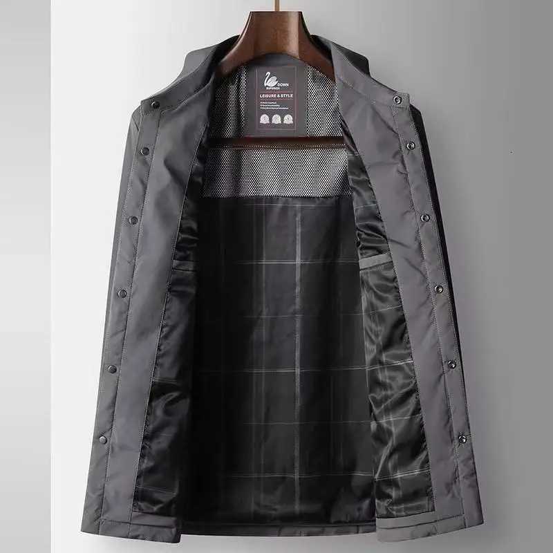 2025 Autumn/Winter New Mens Lightweight Down Jacket with 90% Down Content and Thick Velvet for Warm Casual Top W250722