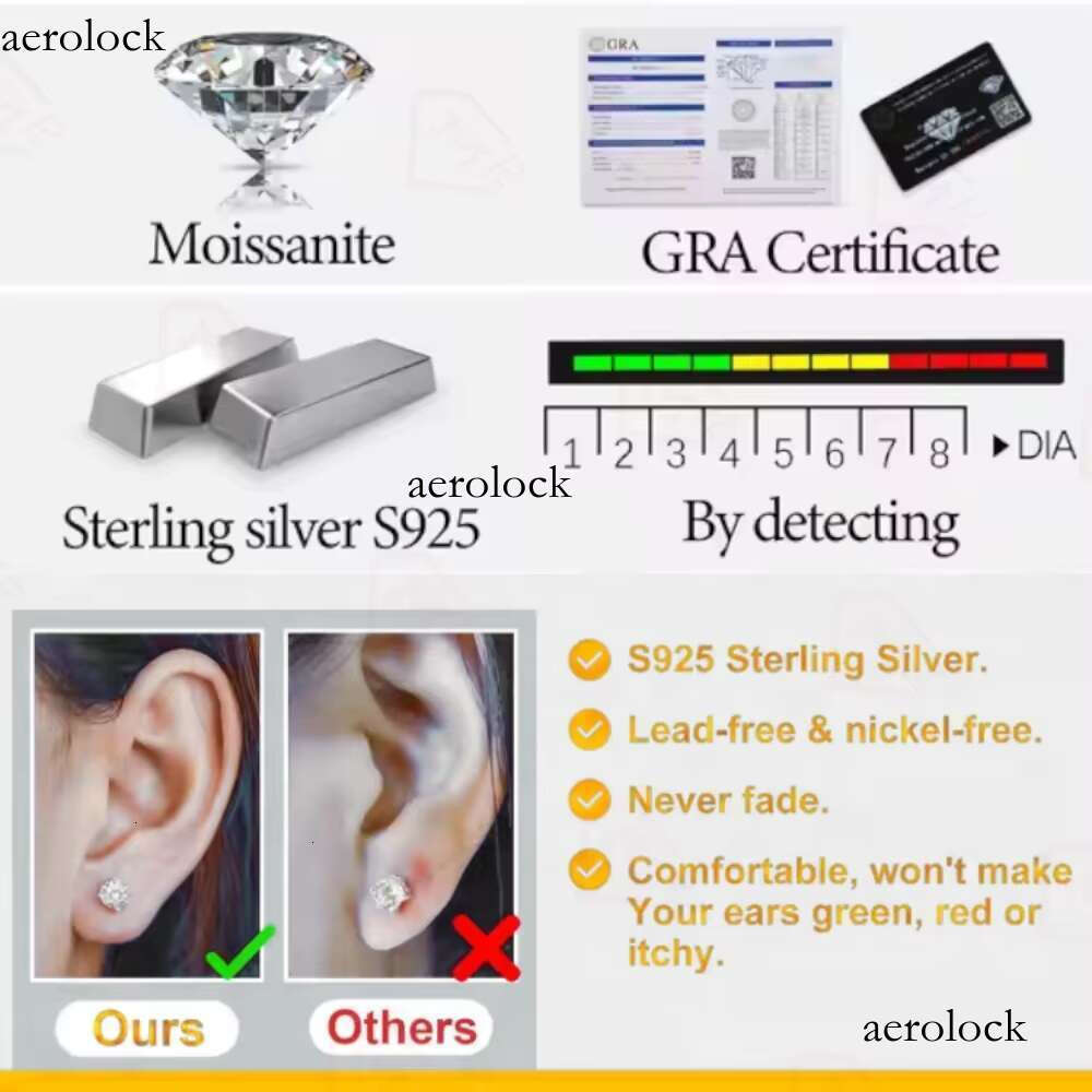 Iced flower made of pure sier with sparkling jewels, 4-pack moissanite earrings