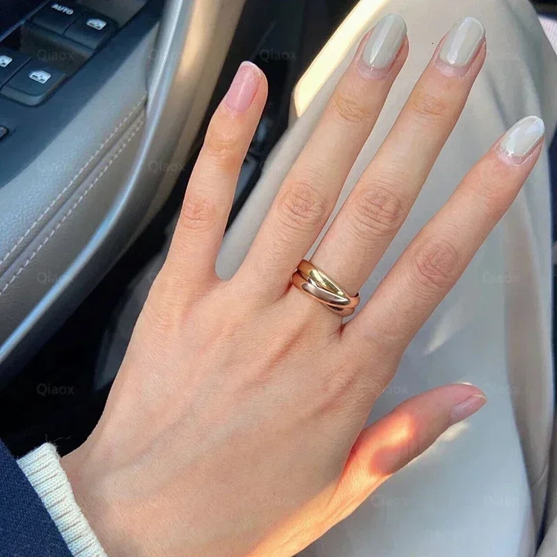 selling classic 925 sterling silver three-ring ring Ladies personality fashion trend jewelry couples gift 250721