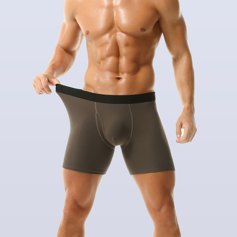 Open trendy waistband pure cotton men's underwear, flat corner breathable four-corner pants wholesale cross-border youth underwear for men KJ2009