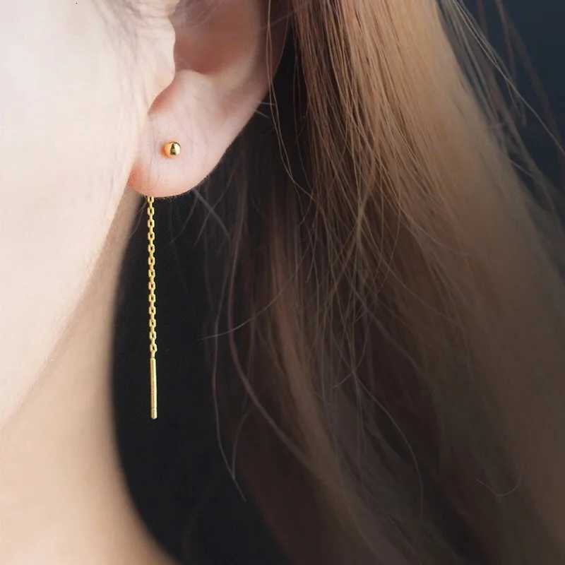 Stainless Steel Gold Color Tassel Bead Drop Earrings Trend Earrings For Women Romantic Gift Party Fashion Jewelry XJ250722