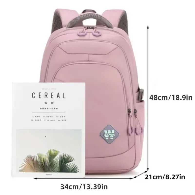 Nyl Backpack Large Capacity Lightweight Student Backpack New Trendy Mens Reduced Load Spine Protective Backpack Y250722