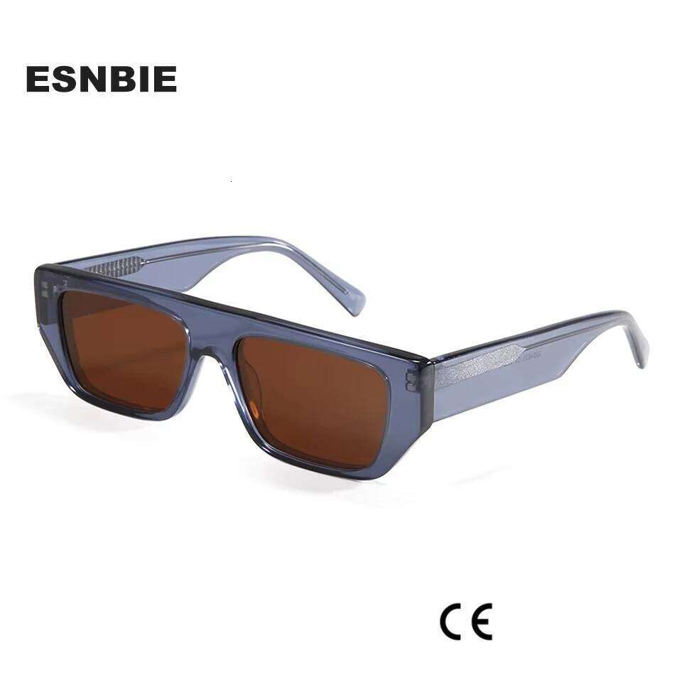 Acetate Frame Rectangle Women'S Sunglasses Polarized For Men Full Rim Women Trendy Retro 90S Square Sun Glasses Uv400 Protection