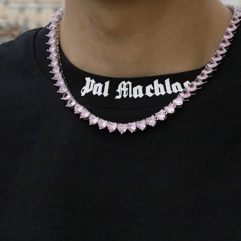 925 Silver Cuban Necklace Chain VVS Moissanite Pendants Jolleria De Plata Cubano Collar VS Moissanite Necklace for Women