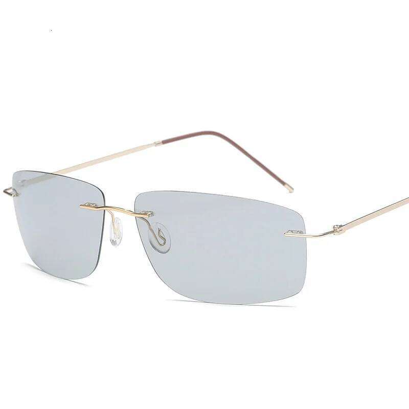Newest Ultra-light Titanium Photochromic Sunglasses Polarized Men's Sun glasses Spring Anklet Brand Anti-glare Goggles With Box