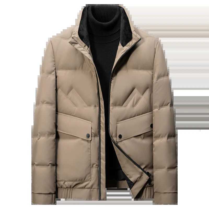 Solid Color Mens 90% White Duck Down Jackets 2025 Winter Lightweight Casual Warm Puffer Coats Outerwear Down Padded Tops Clothing W250722