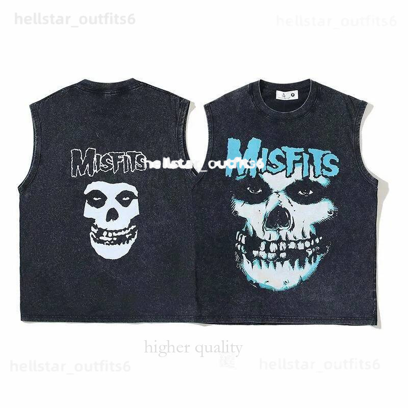 5s Mens Tank Top t shirt Vest Summer Washed Sleeveless Tshirts Hip Hop Letter Graphic Print Gothic Streetwear Harajuku cotton Men Clothing Underwear S