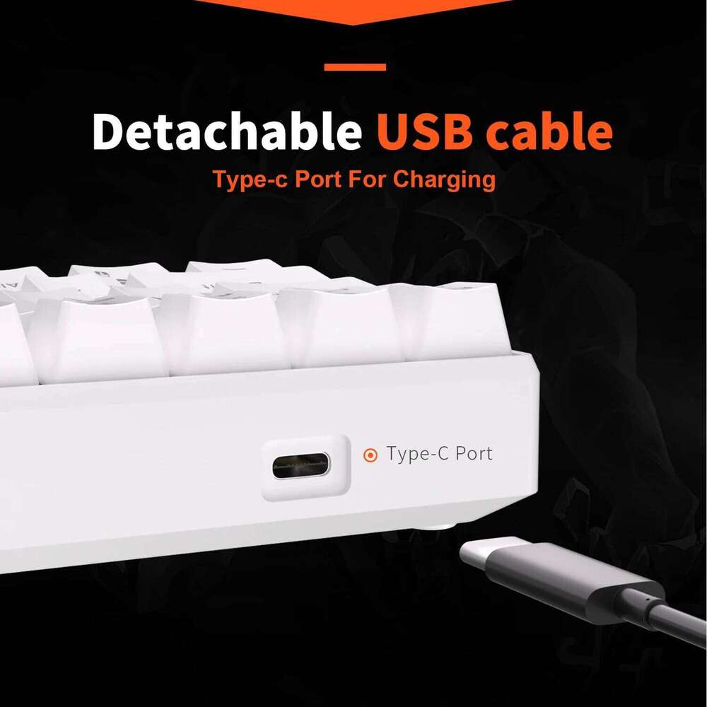 Gaming Keyboards RK Royal Kludge Rk61 2.4G Wireless Bluetooth Mechanical Tri-Mode 61 Keys RGB Backlit Mini Hot-Swappable Gamer Keyboard