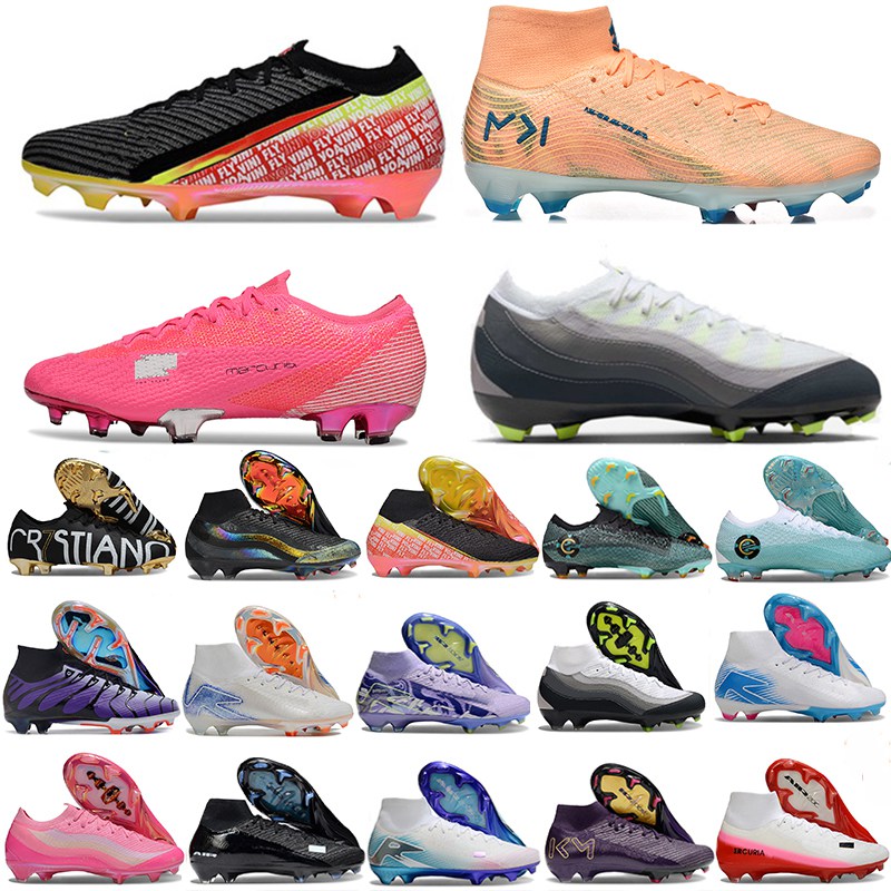 Cleats MERCURlAL VAP0RFG 16 17 SuperfIy 10 11 Vini Jr 95 Kylian Mbappe Scary Good Chrome Boots Youth Mens Soccer Shoe Crampon Shadow Fear Nothing Football Shoes