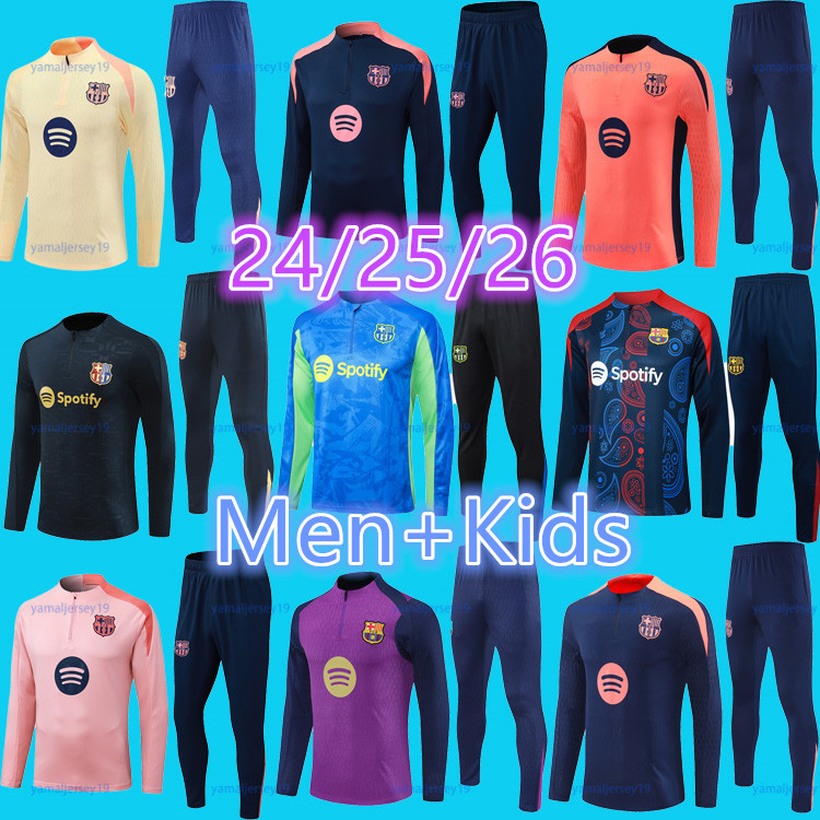2025 2026 LAMINE YAMALClothing kids kit man Tracksuits soccer tracksuit Edition Single Top 24 25 BarcelonaES Lewandowski OLMO GAVI training outfit jogging sets