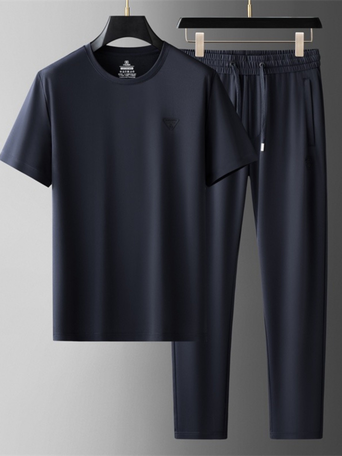 Men's Tracksuits Design Brand 2025 Men's Summer Lightweight Short-Sleeve Loose Pants for Middle-Aged Men, Cotton Two-Piece Set