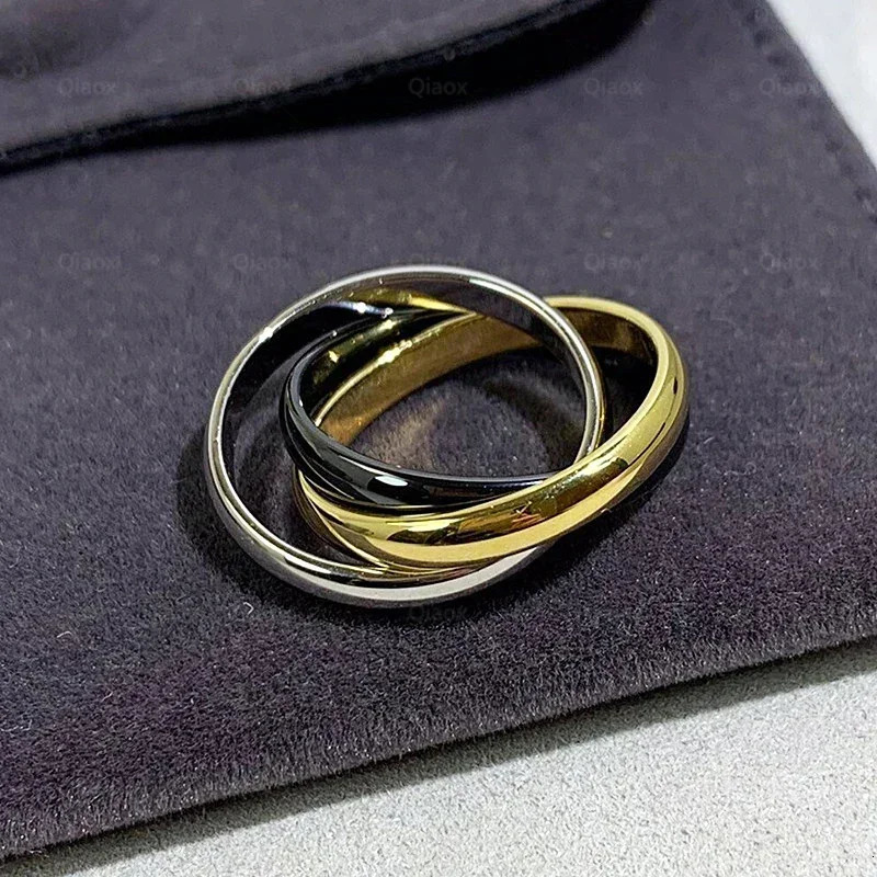 selling classic 925 sterling silver three-ring ring Ladies personality fashion trend jewelry couples gift 250721