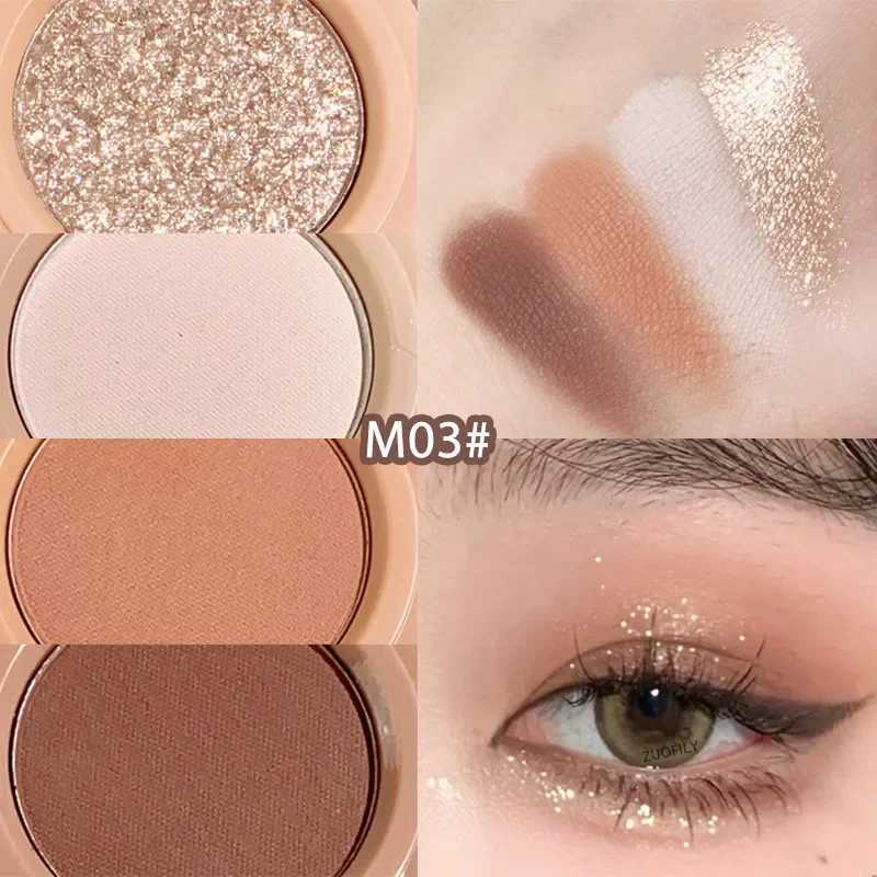4 In 1 Matte Eyeshadow Contouring Highlight Palette by B Four-layer Eyeshadow Earth Color Multifunction Makeup Palette W250722