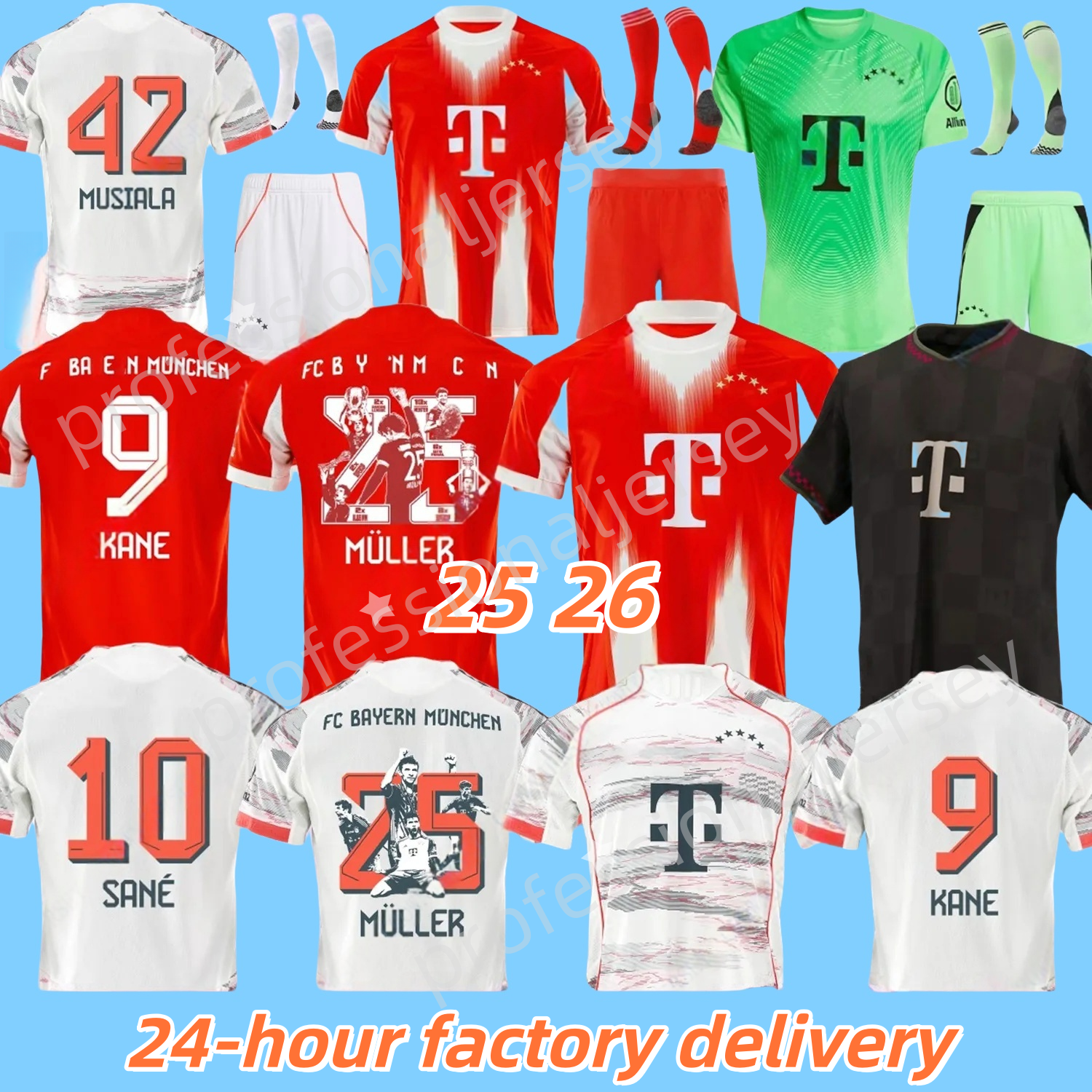 2024 2025 2026 KANE soccer jerseys GRAVENBERCH SANE DE LIGT MULLER DAVIES KIMMICH long sleeve football shirts Men Kids kit COMAN 24 25 26 bAYErnS MuNICh uniform fans