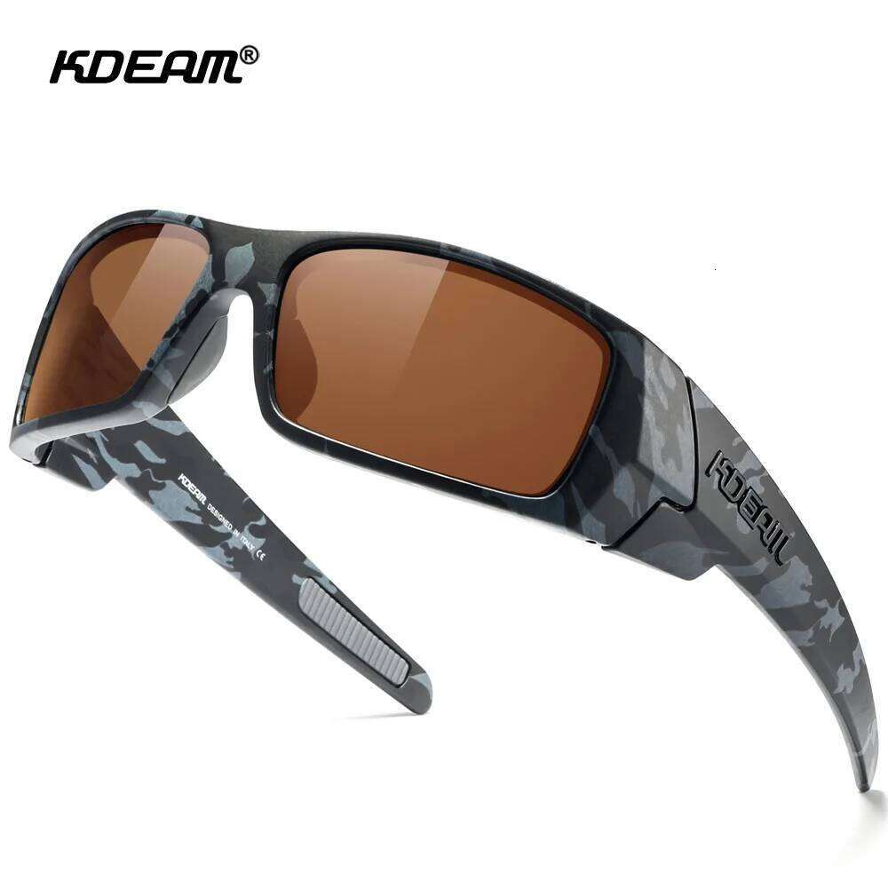 KDEAM Military Fans Rectangular Sunglasses for Men Cycling Sports Polarized Sun Glasses Women Colorful Fishing Driving Goggles