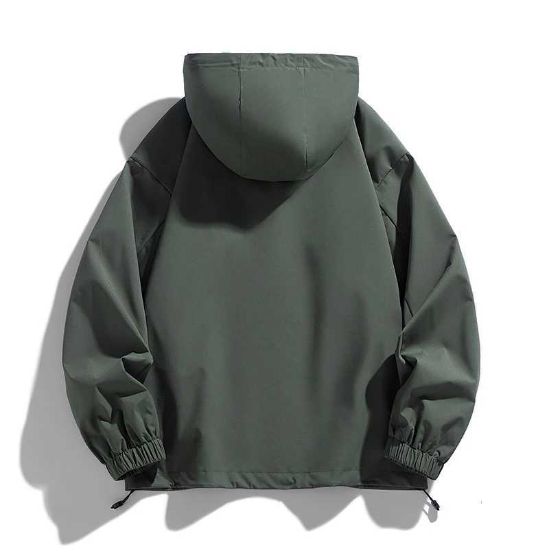 Men Jacket Hooded Windbreaker Trench Coats Oversize 6XL 7XL 8XL Plus Size Waterproof Black Bomber Camping Loose Thin Softshell W250722