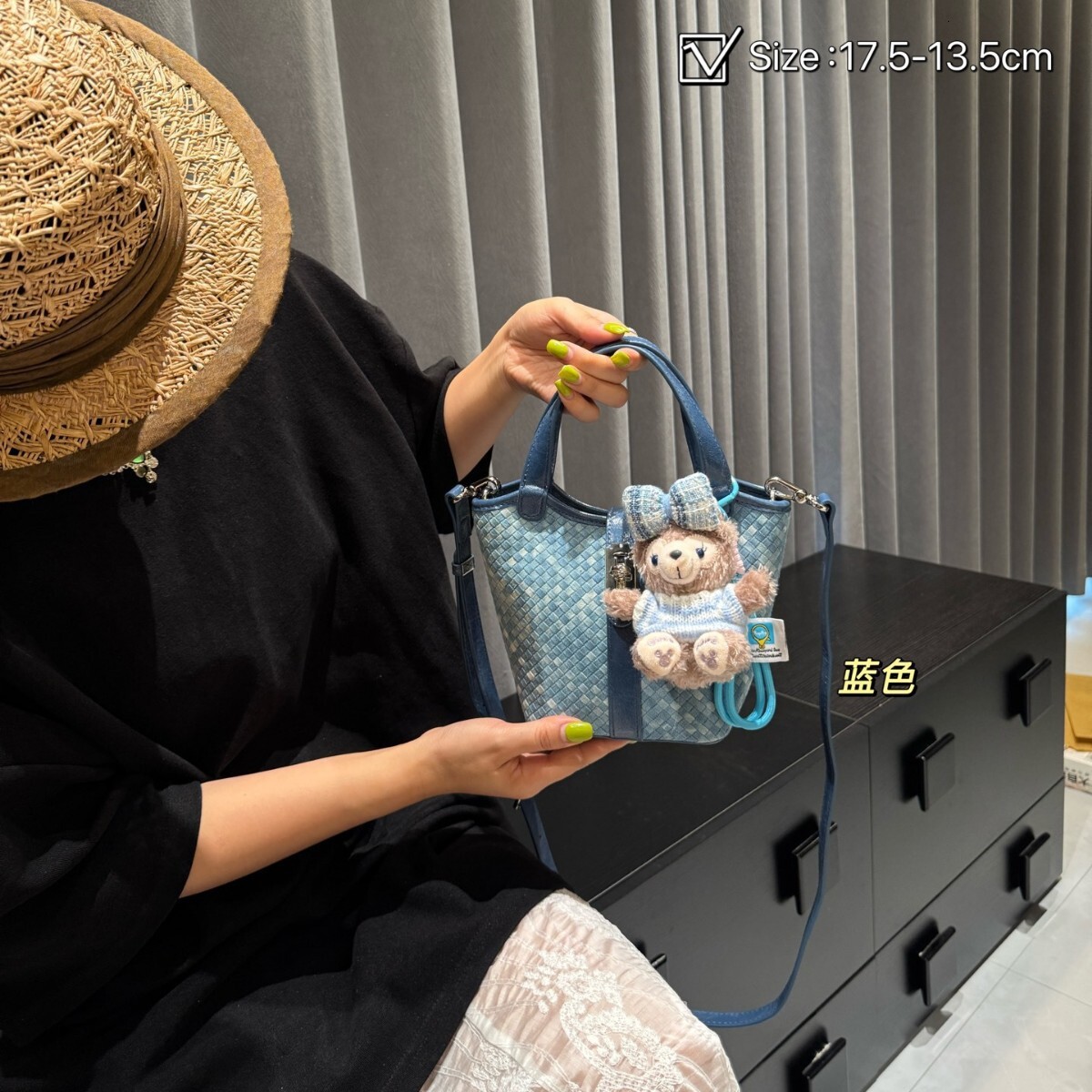 Free shipping designer bag 2025 High End Denim Woven Basket Bag For Women New Fashion Casual Shoulder Bag Crossbody Small Bag