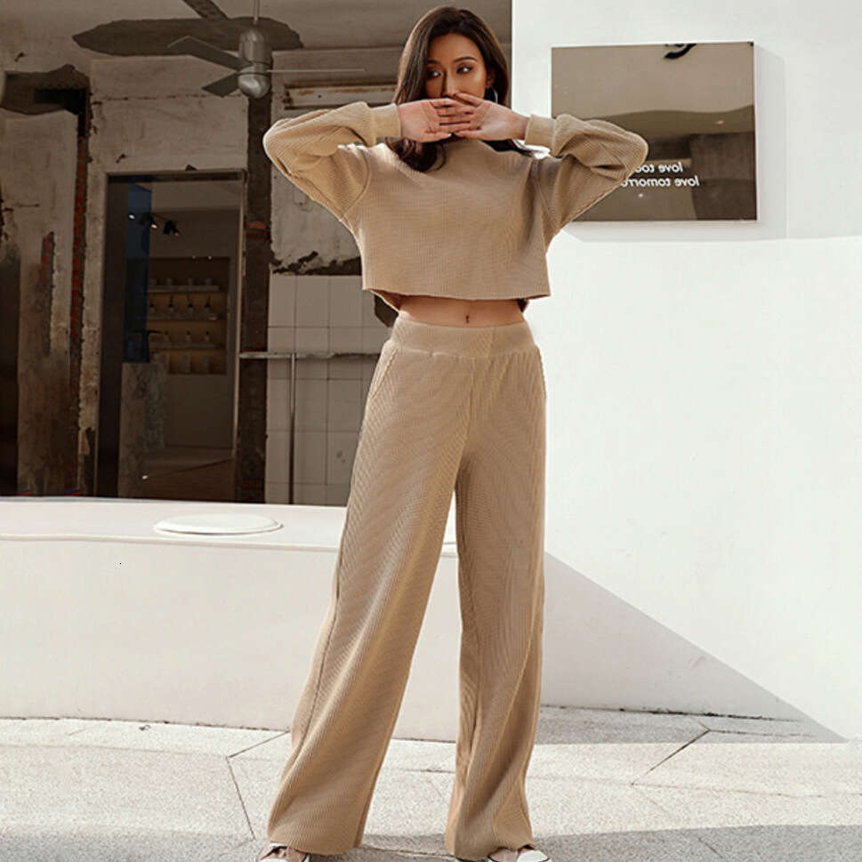 Women's Autumn Winter New Casual Sweatshirt Set Two-Piece Women B5