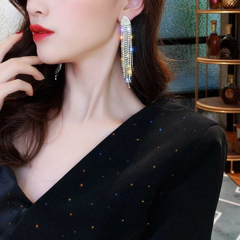 Geometric Triangle Earrings European and American Fashion Long Tassel XJ250722