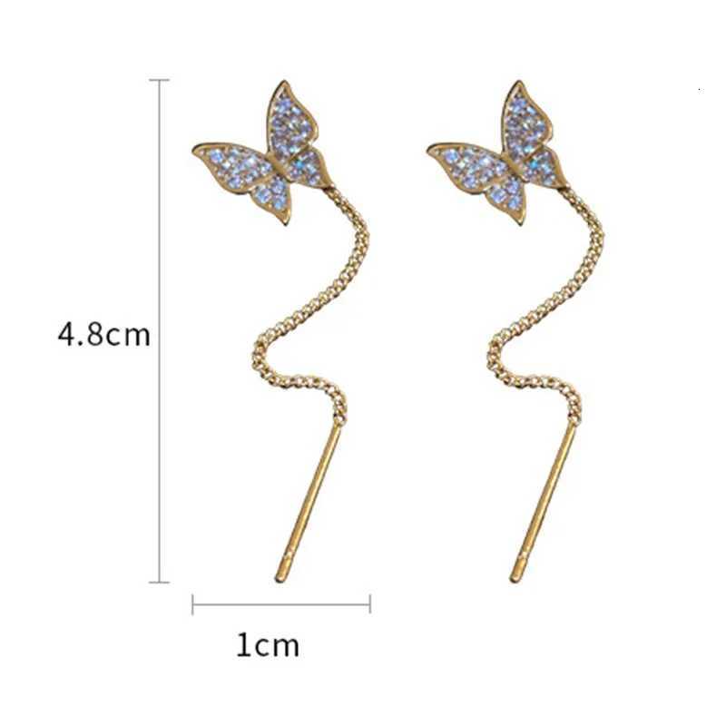 Butterfly Earrings For Women Sparkly Rhinestone Long Tassel Earrings Heart Drop Earrings Wedding Party Jewelry Valentine Gifts XJ250722