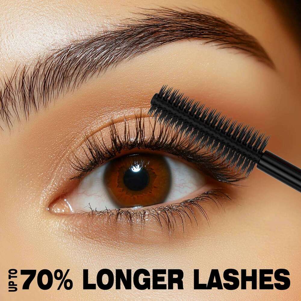 QIC High-heeled Shoes Mascara 3D Fiber Mascara, Long Black Volumizing Eyelash Extension, Waterproof Eye Makeup Tool X250722