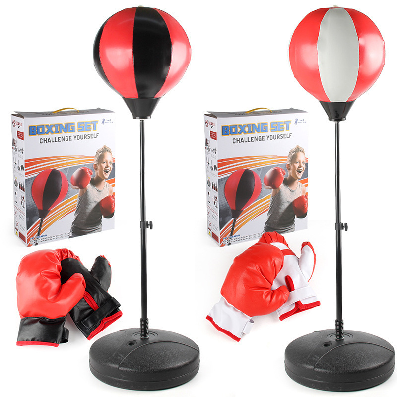 Punching Balls Adjustable Vertical boxing ball Fitness Boxing Punch Children's boxing punching bag gloves tumbler vertical training equipment 230