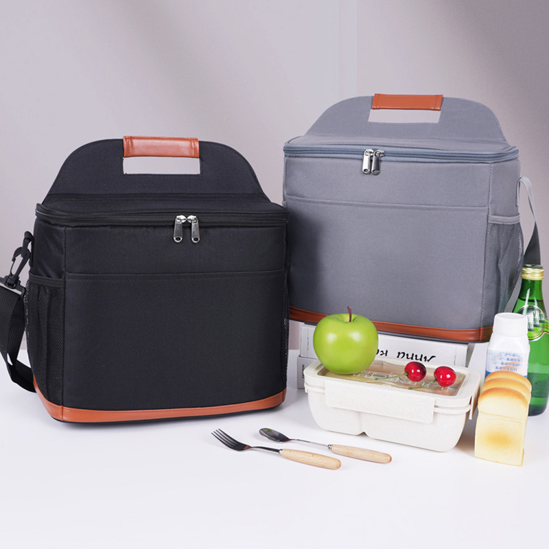 1pcs Thick Oxford Fabric Picnic Lunch Bag Large Capacity Insulated Cooler Tote Thermal Bag for Outdoor Camping and Daily