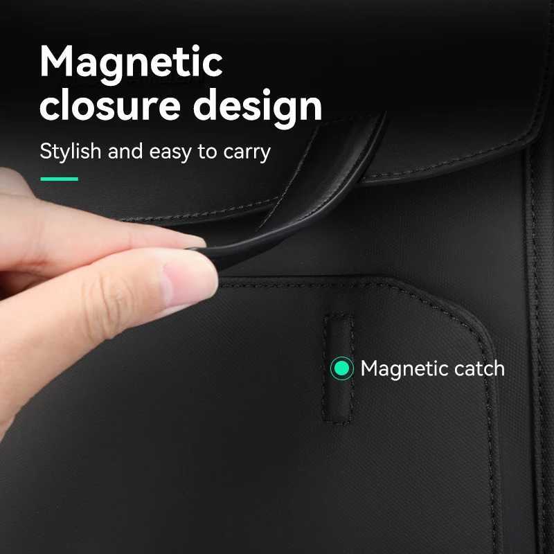 Mark Ryden Classic Business Work Black Leather Backpack 15.6 Inch Laptop Waterproof Bag School Bags Business Backpack for Men G250721