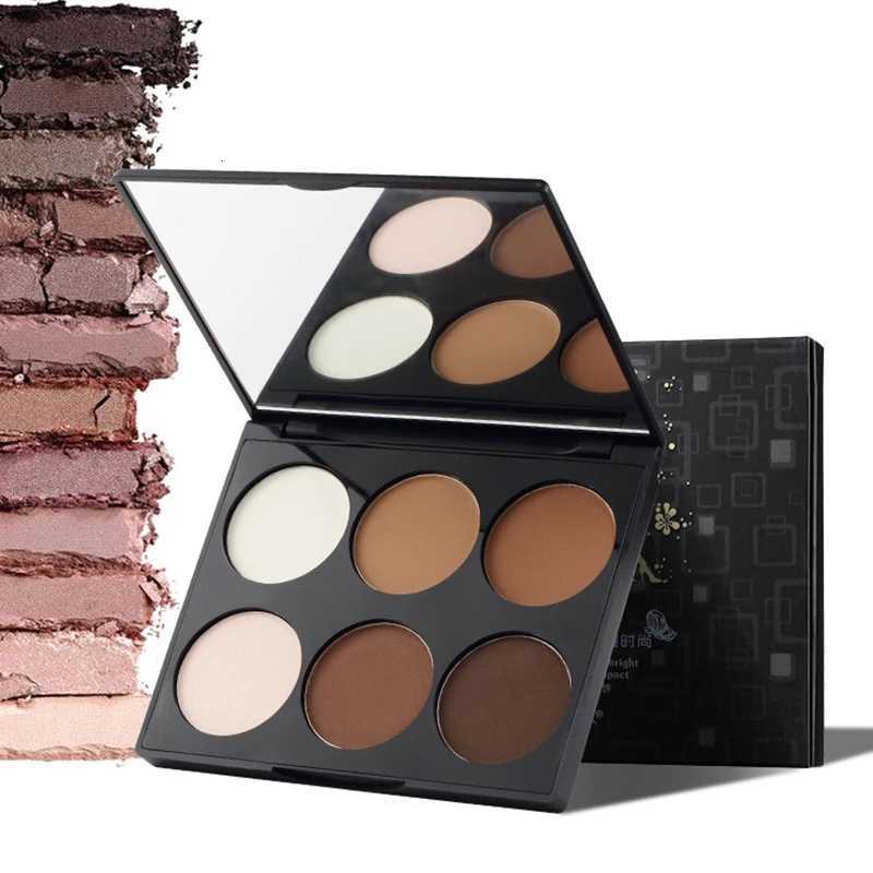 6 Colors Highlighter Contour Palette Makeup 3D Bronzer Matte Contour Palette Face Bronzer Professional Highlight Contour Palette W250722