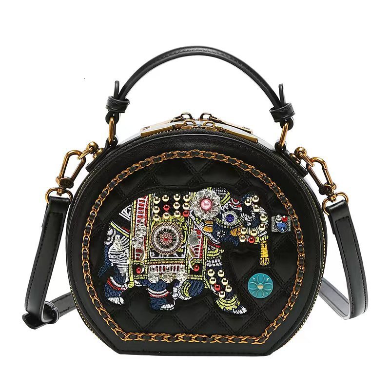 Free shipping designer bag 2025 Round Cake Bag For Women New Versatile Bag Embroidered Quilted Bag Fashion Handbag Shoulder Bag Crossbody Small Bag