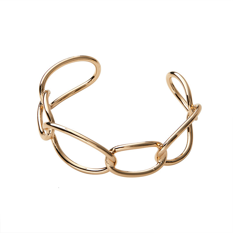 Minimalist Style Hollow Chain Open Simple Fashion Design Bracelet Elegant High-end Sense Jewelry for Women