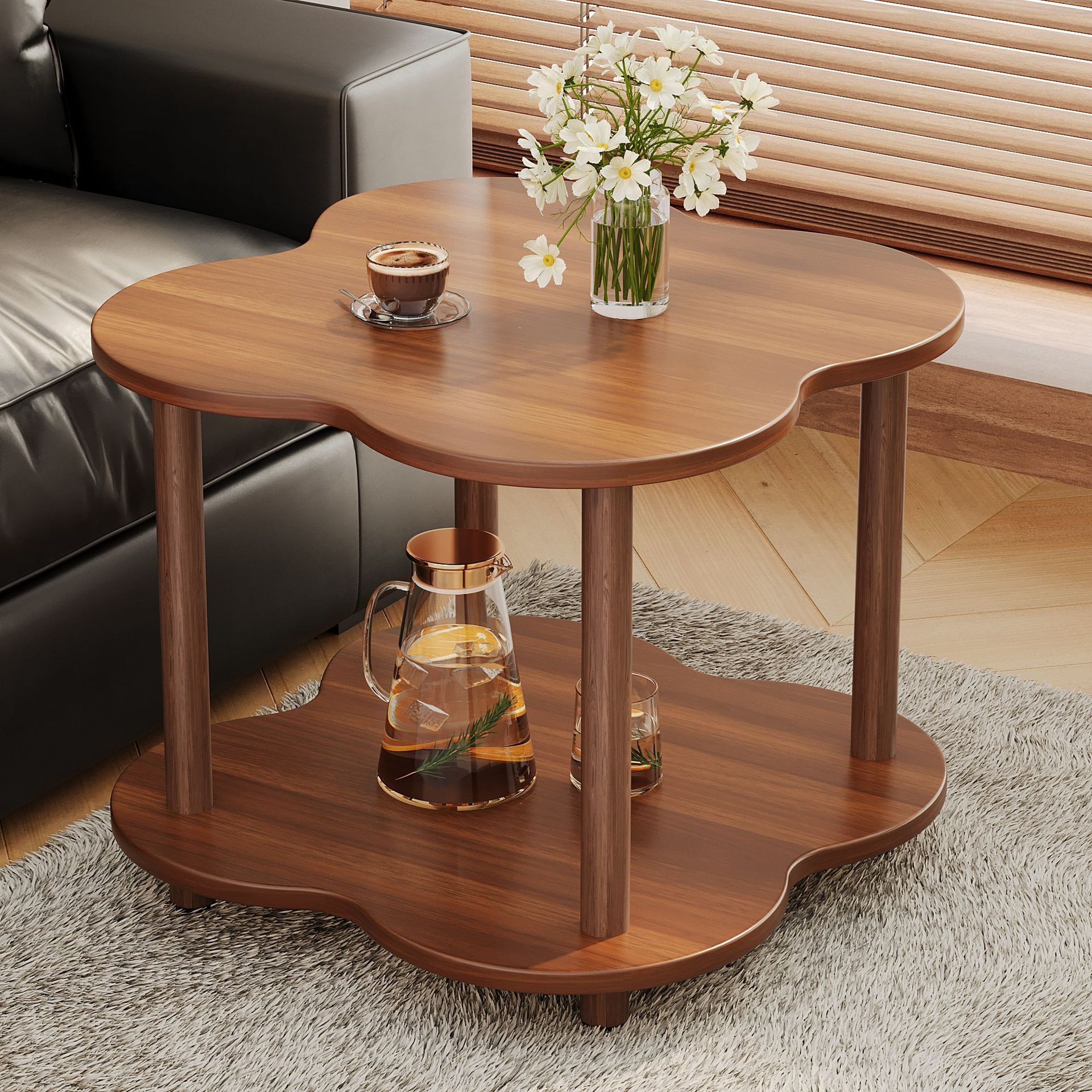 M8124 Small apartment glass coffee table modern table simple living room home