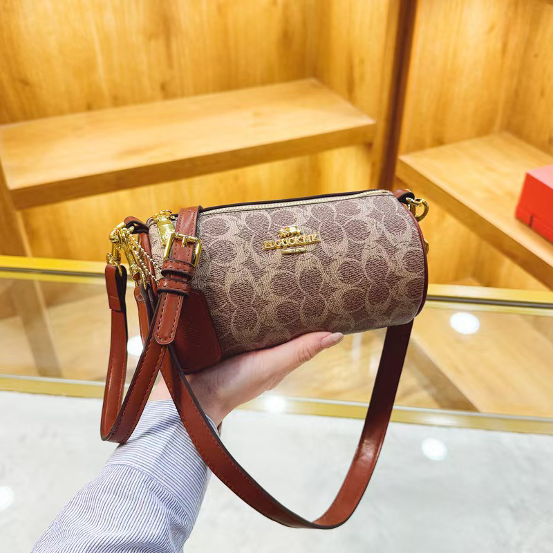 Designer Bag New French-Inspired Cylinder Bag for Women - Retro Chic Shoulder, Top Handle Underarm Crossbody Purse