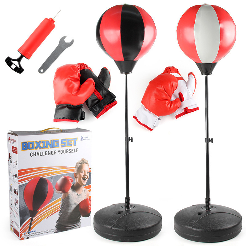 Punching Balls Adjustable Vertical boxing ball Fitness Boxing Punch Children's boxing punching bag gloves tumbler vertical training equipment 230