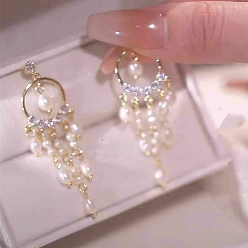 Hot Sale Exquisite Leaves Long Tassel Earrings for Women Full Rhinestone AAA Zircon Dangle Earring Party Wedding Jewelry Gifts XJ250722