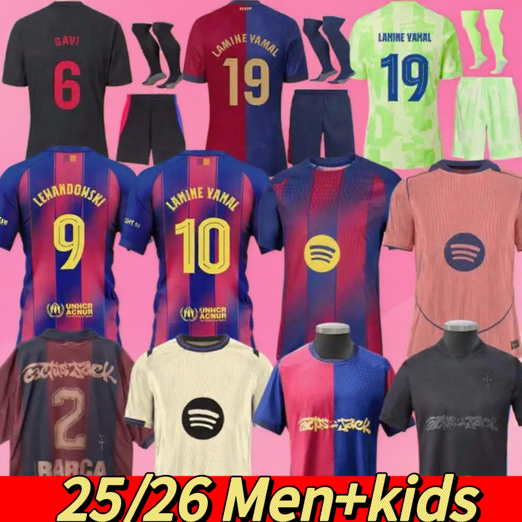 24 25 26 Barcelone LAMINE YAMAL PEDRI GAVI Soccer Jersey LEWANDOWSKI FERRAN Barcelonaes Football Shirt 10 11 Retro Football Shirt 2025 BarcelonaTracksuit Men Kids