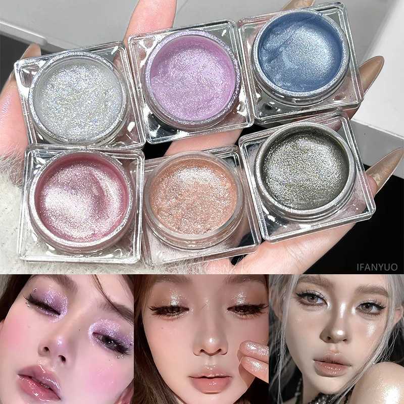 6color High Gloss Liquid Glitter Highlight Contour Palette Face and Body Brighten Shine Liquid Eyeshadow Natural Contour Makeup W250722