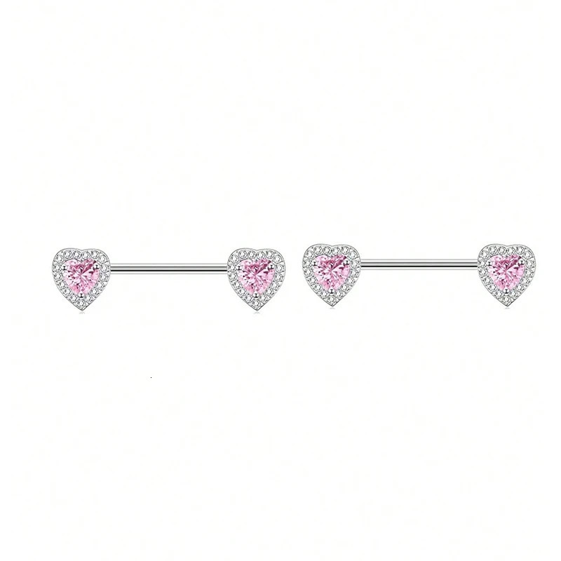 2pcs Stainless Steel Pink Nipple Piercing Jewelry Heart Wings Niplple Barbell Moon Devil Nipple Rings Stud Body Pezon Mujer 250722
