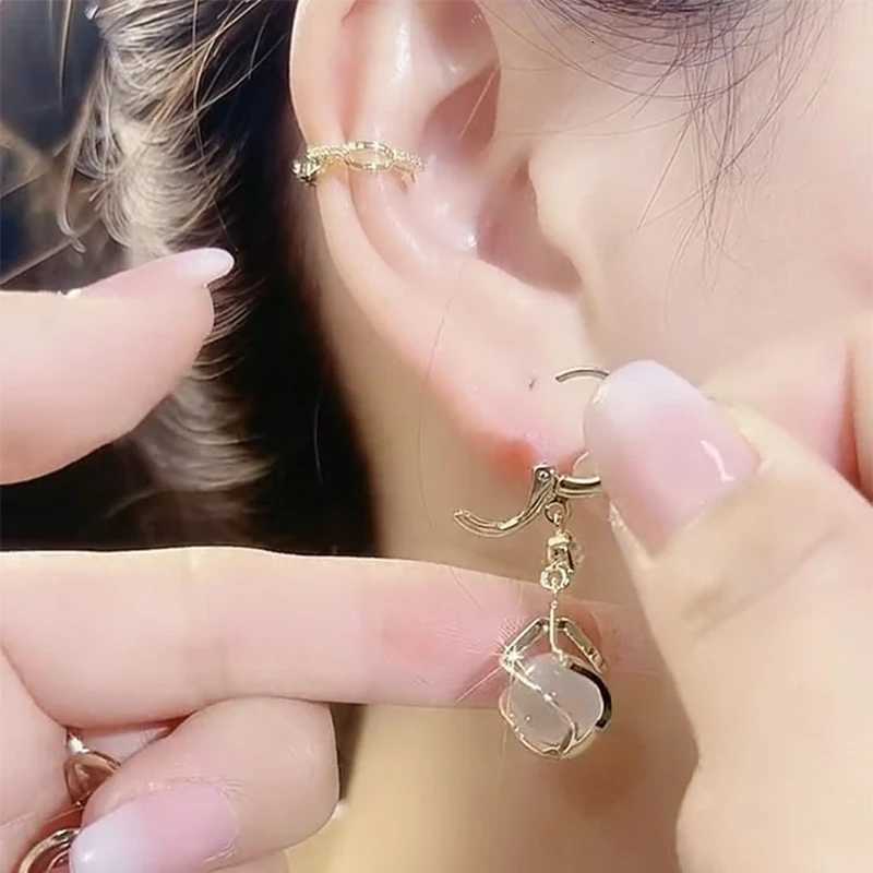 High Quality Crystal Zircon Round Opal Hollow Long Tassel Water Droplets Earrings New Womens Fashion Jewelry Romantic Girl Gift XJ250722