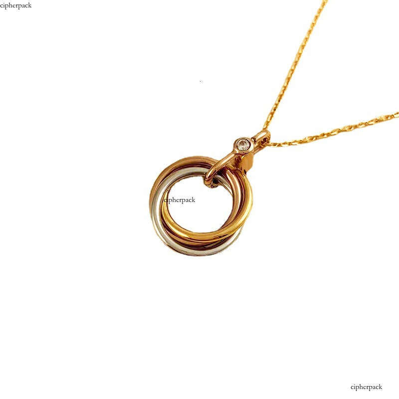 3 pendant necklace dia necklaces jewelry women rise gold sier rings Necklace designer jewelrys for wedding party gift free shipping - view 5