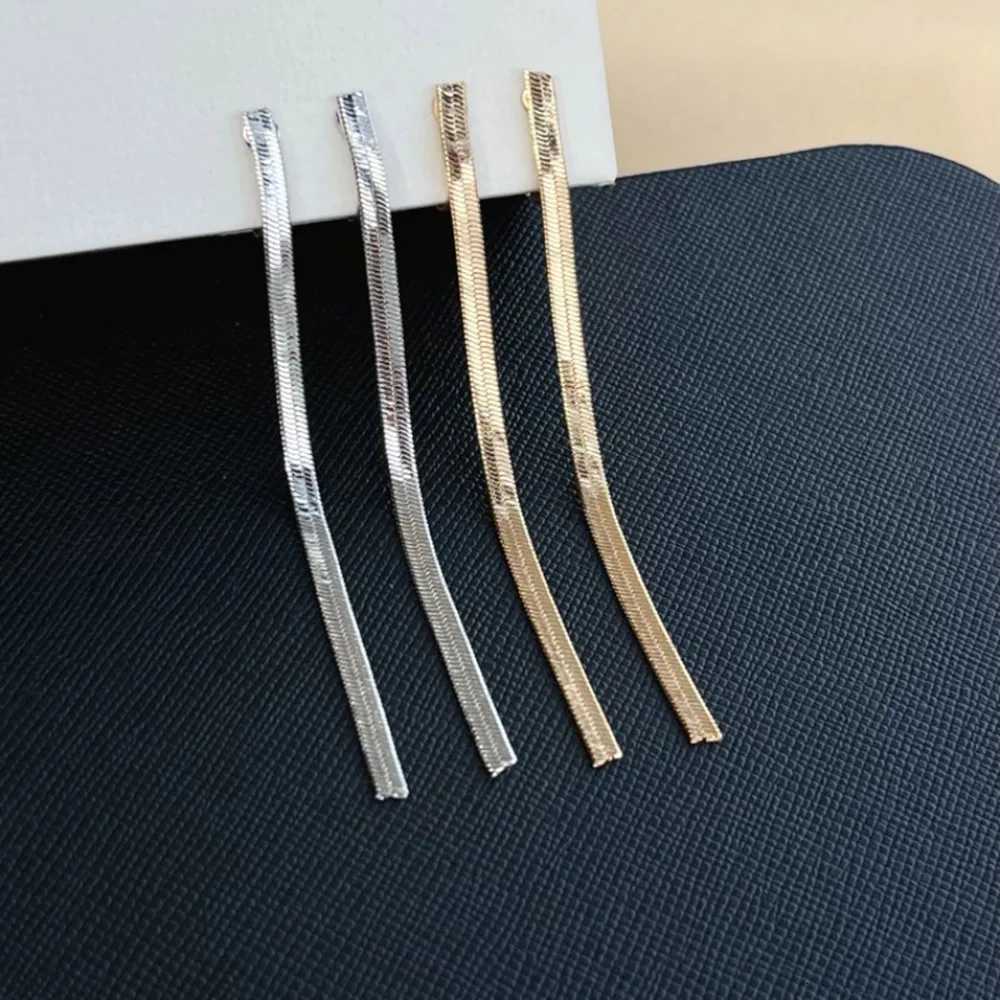 Gold Color Long Clip On Earrings Non Pierced Tassel Jewelry Women Ear Cuff Earring Party Gift Womens Earrings XJ250722