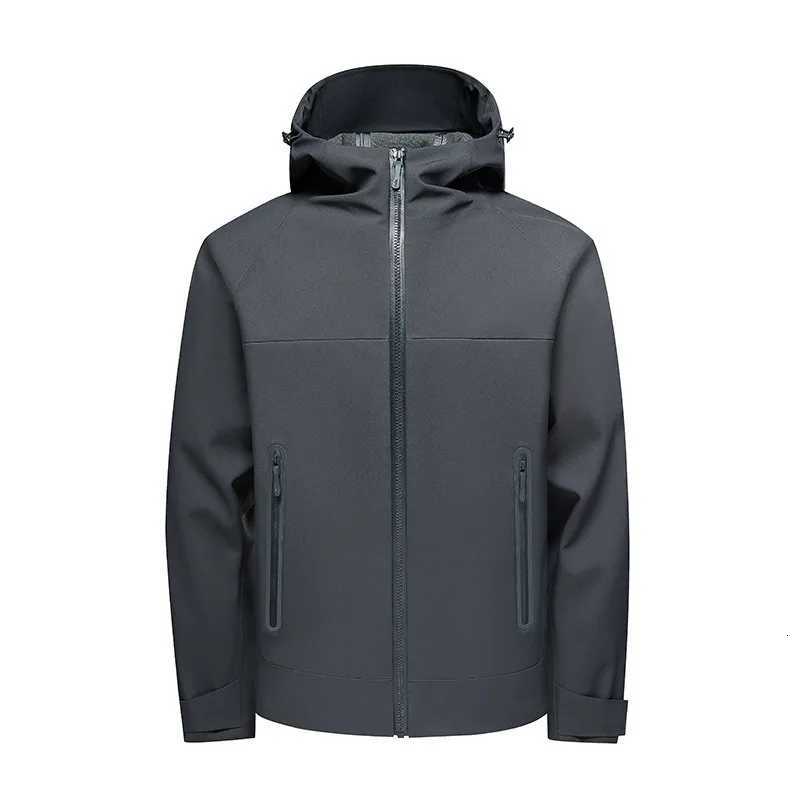 High quality full heat sealing pressure glue windproof waterproof hooded jacket outdoor sports mountaineering suit for men W250722
