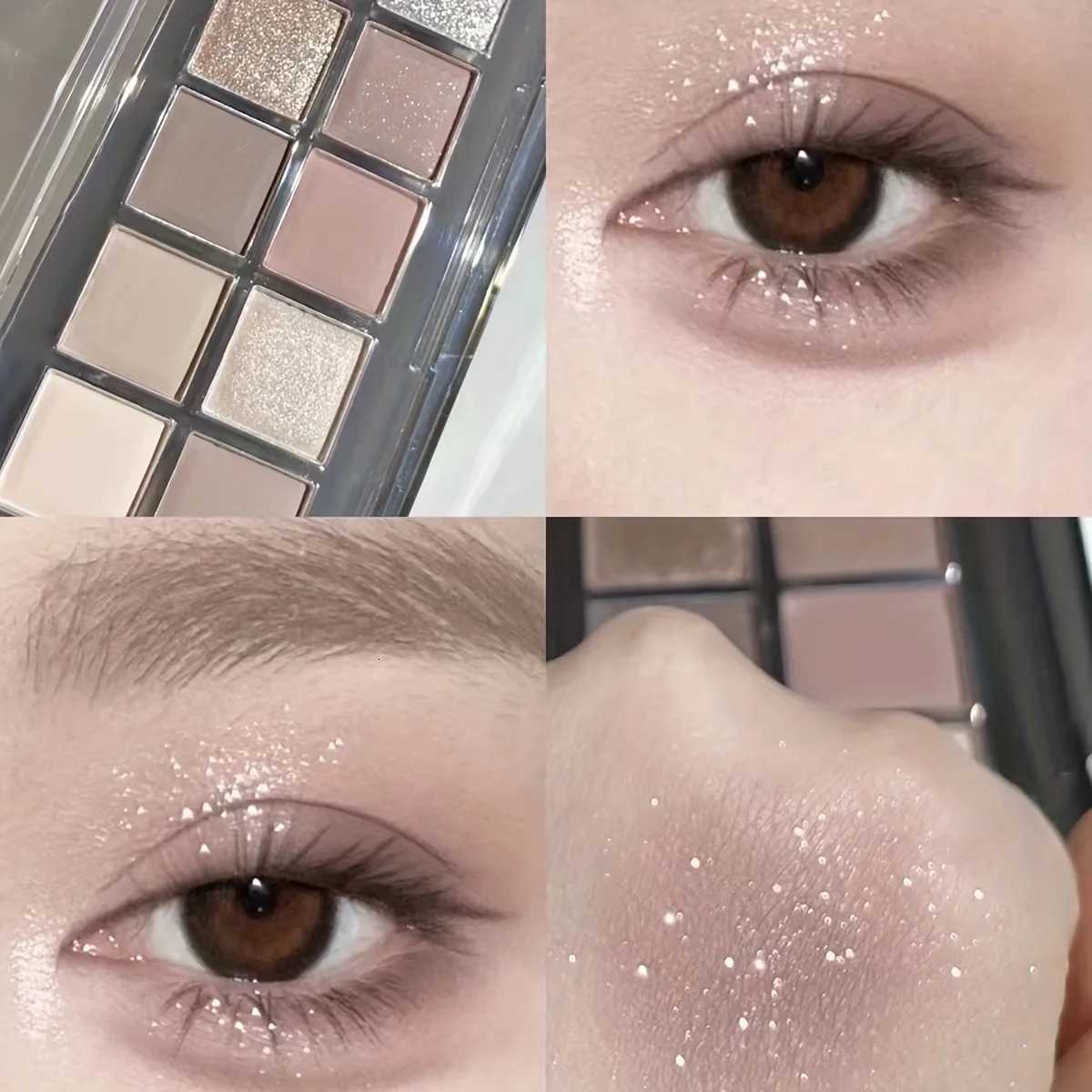 12 Color Eyeshadow Palette Shimmer and Matte Nude Tones Versatile Daily Makeup Shades Long-Lasting Color DisplayW250722
