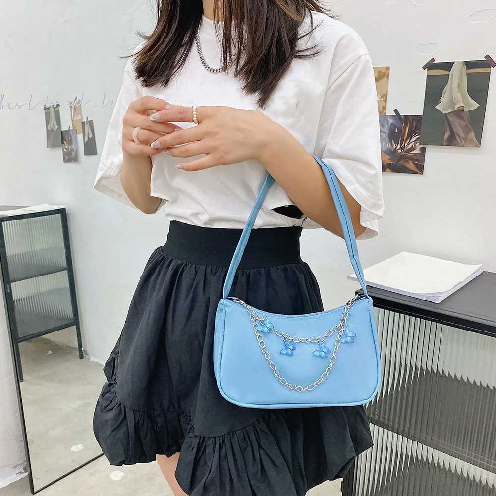 Elegant Women Butterfly Chain Bag Candy Color Bag Female Underarm Bags Ladies Travel Purses Small Hobos Womens Bags XJ250704
