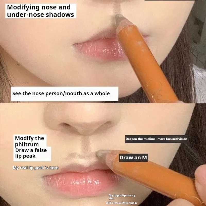 UTOFFICE Double-ended Shadow Pencil Grooming Crayon Refractive Light Shadow Contour Highlighter OOO Original Makeup Cosmetics W250722