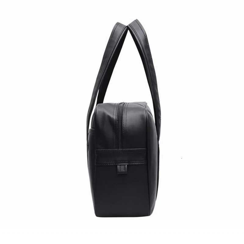 Student JK Handbag Waterproof PU Leather Single Shoulder Uniform Bag for Men and Women Official Document Commuter Backpack Y250722