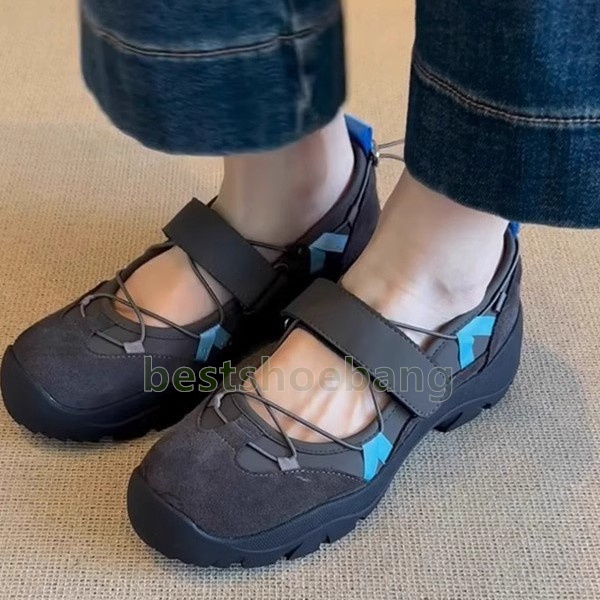 designer shoes sneakers thick sole womens trainers casual comfortable fashion retro patchwork outdoor sport round-top velcro women shoes