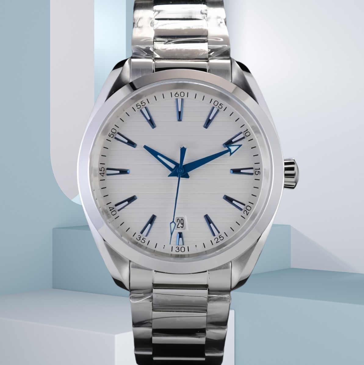 Men's Watch Luxury Fully Automatic 41mm Black Design Fully Men's 007 Watches All Stainless Steel Mechanical Super Bright Night Light Swimming Sapphire Glass Watch