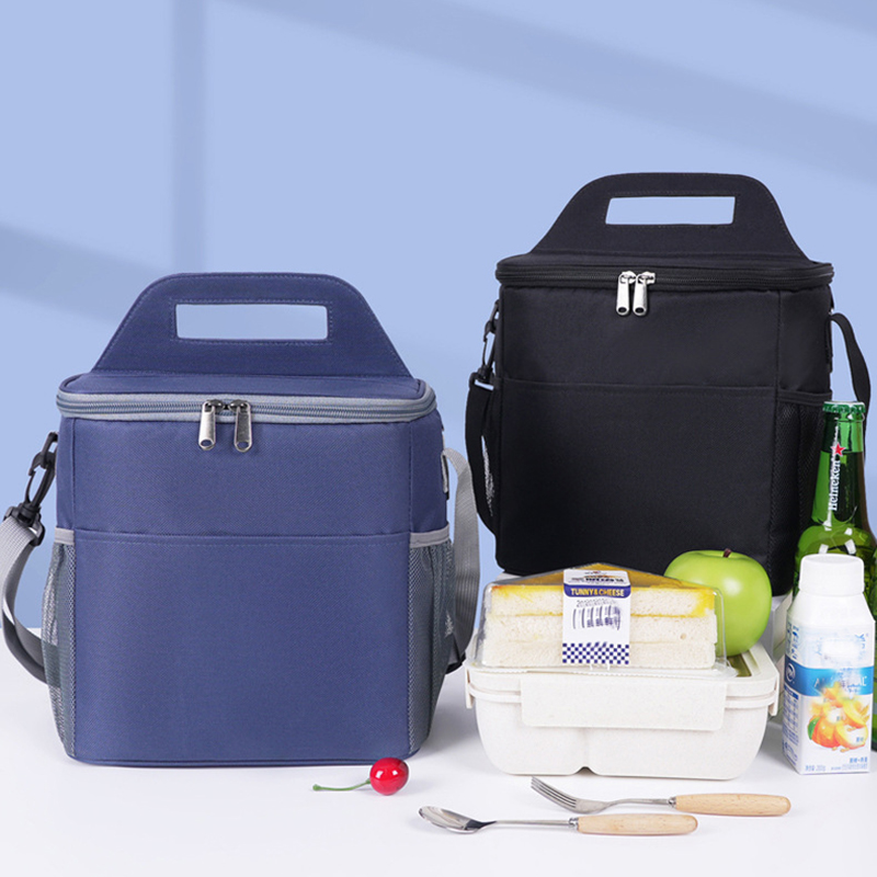 1pcs Thick Oxford Fabric Picnic Lunch Bag Large Capacity Insulated Cooler Tote Thermal Bag for Outdoor Camping and Daily